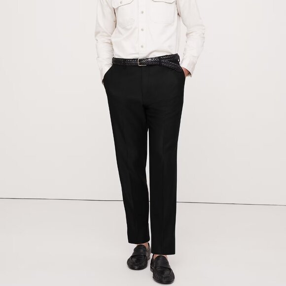 NWT $200 Mens 33 x 30 Black Banana Republic Signature Italian Hopsack Suit Pants - Picture 3 of 8